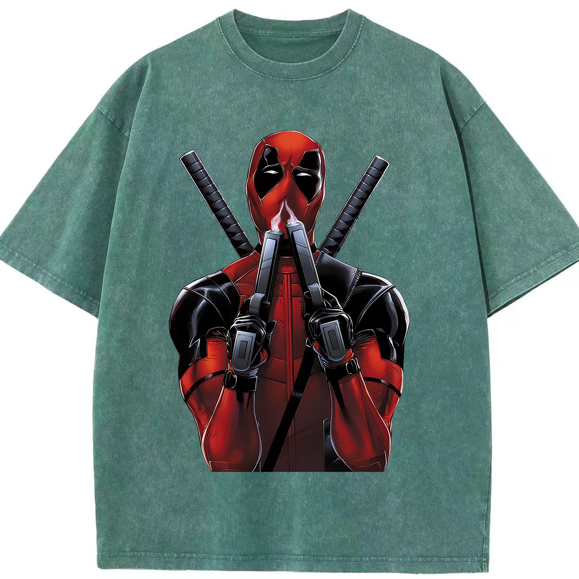 （画像用） Deadpool デッドプール 綿100% ヴィンテージ風 半袖Tシャツ（フロントプリント）